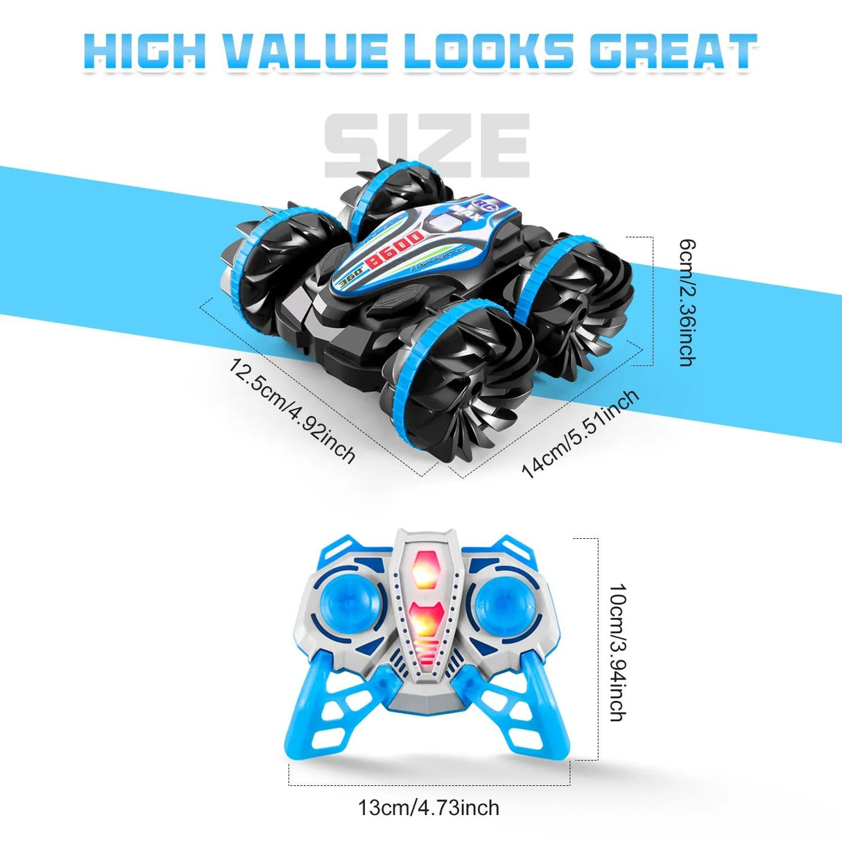 2.4G Amphibious Stunt RC Vehicle, Double-Sided, Kids' Electric Toy image 3