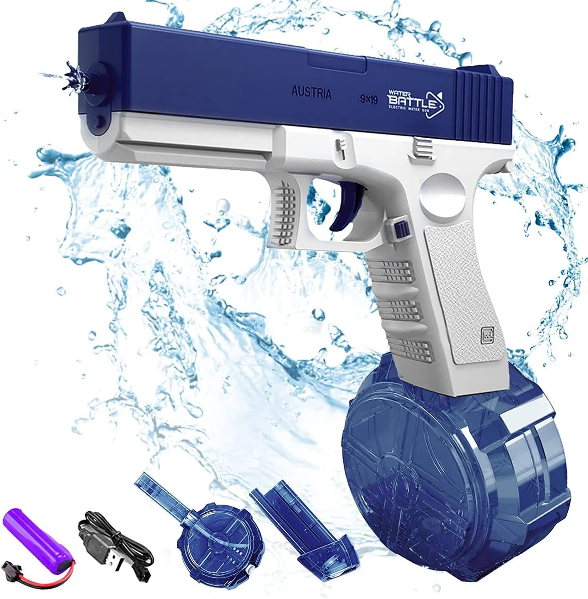 Electric Automatic Water Gun for Outdoor Kids' Party - SQ CY0016 blue image