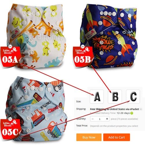 Baby Washable Reusable Cloth Pocket Nappy Diaper image 1