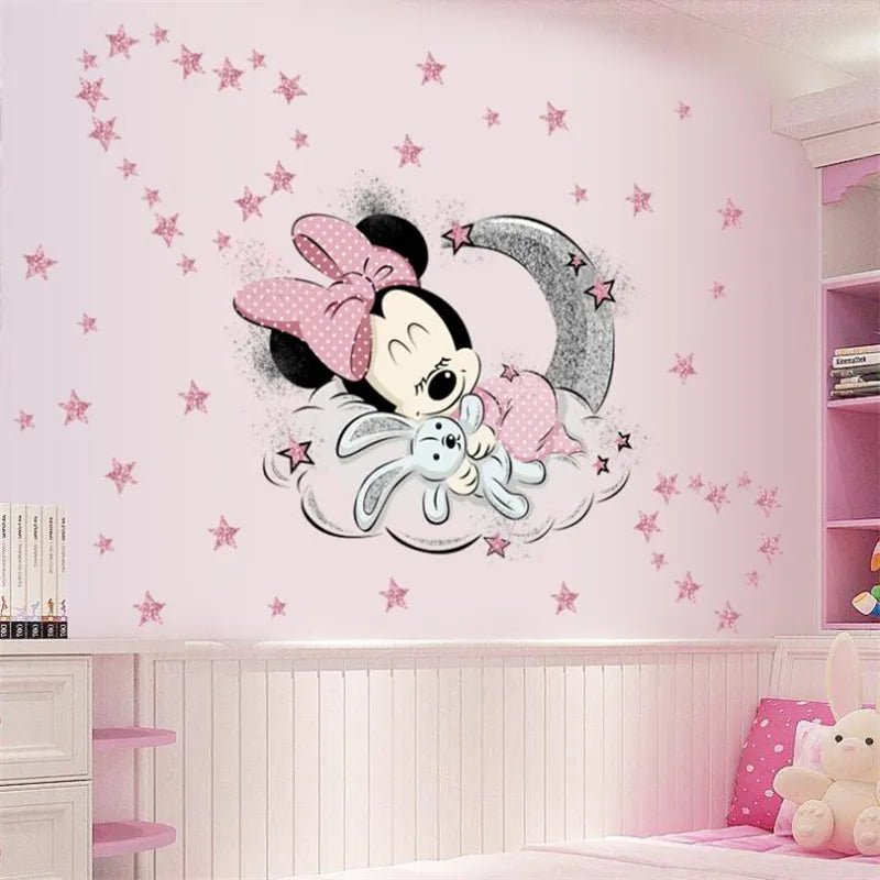 3D Mickey & Minnie Cartoon Wall Stickers for Kids' Rooms image 1