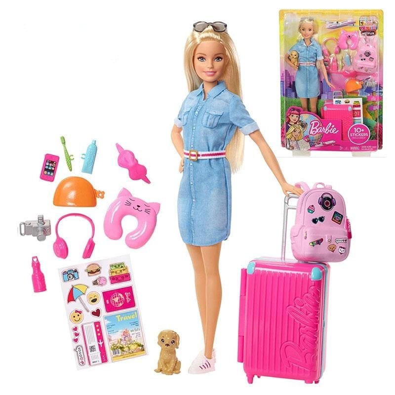 Original Barbie Doll Short Shirt Pet Dolls Set Clothes Handbag Accessories - FWV25 image