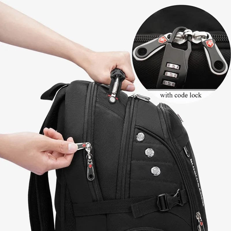 Waterproof 17 Inch Laptop Backpack with USB Charging image 2