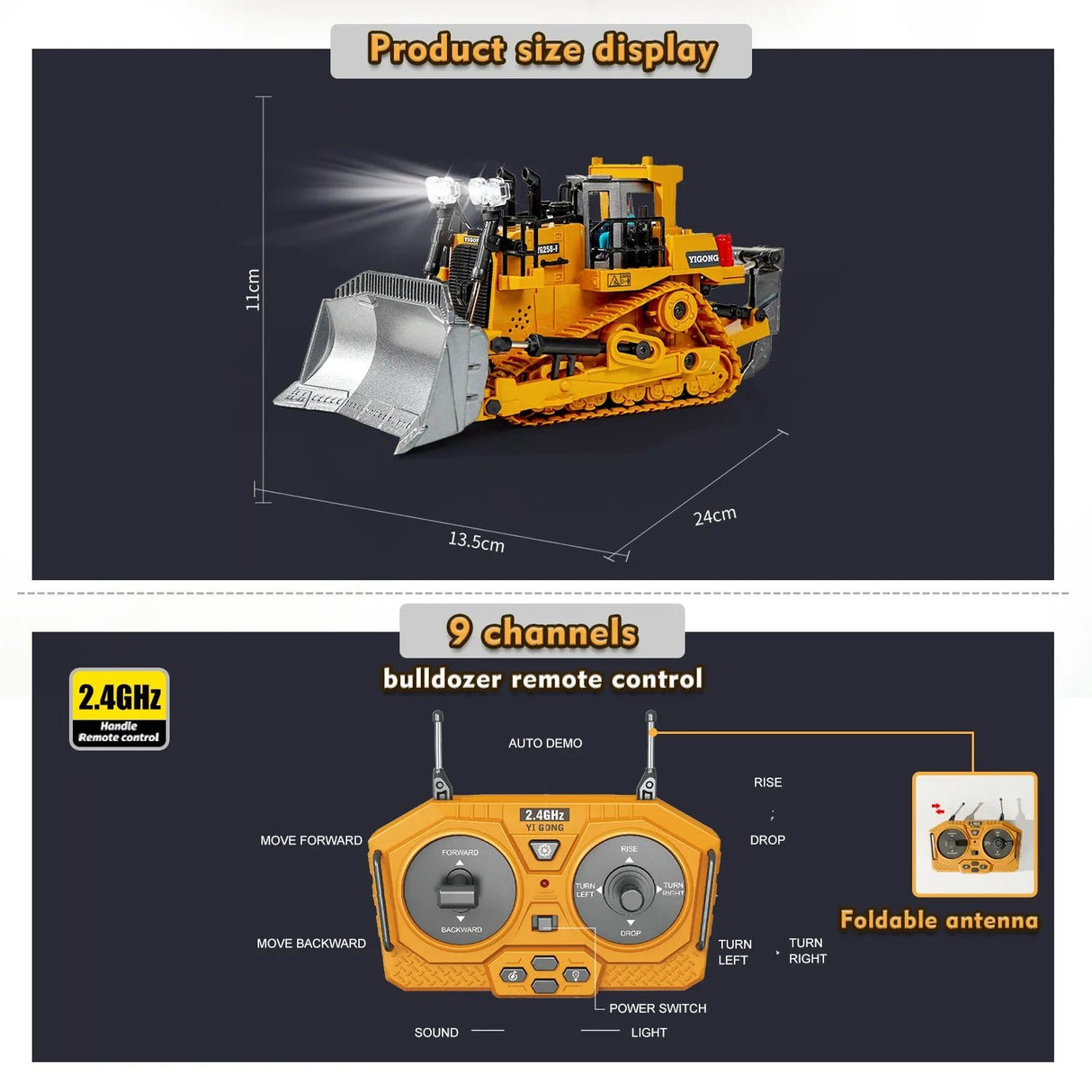 2.4G RC Excavator & Dump Truck - Engineering Vehicle Toy image 3