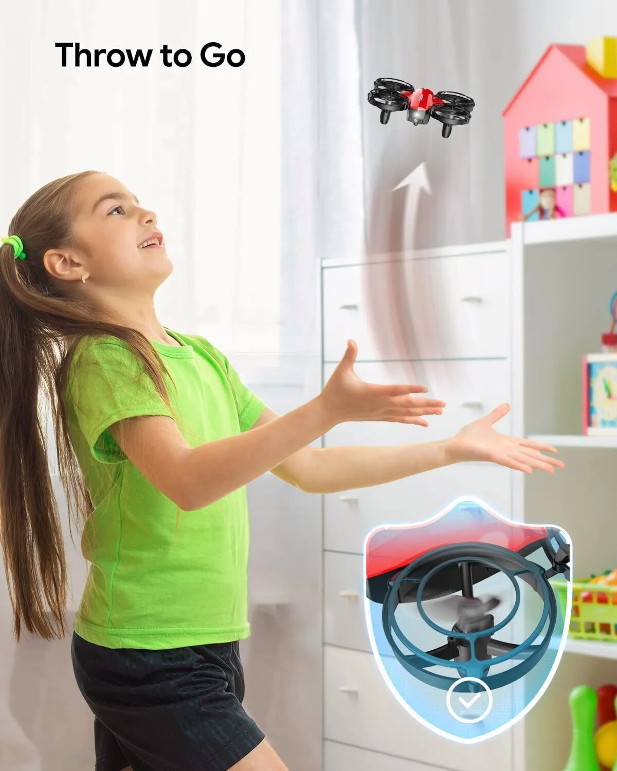 A24 Mini Battle Drone for Kids - Throw to Go, 3D Flip, Self Spin image 1