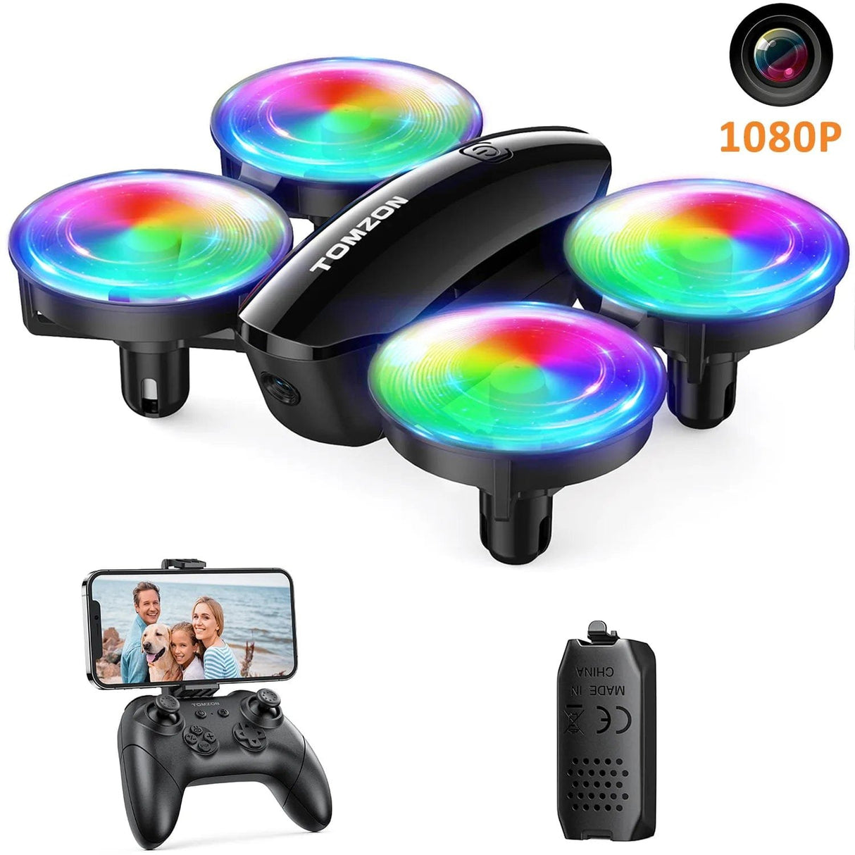 Potensic Mini RC Quadcopter - 2.4G, Easy-Fly, Indoor/Outdoor Drone - A23W One Battery image