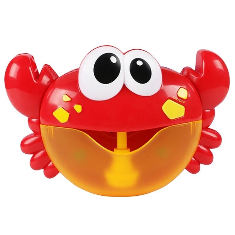 Cute Crab Automatic Bubble Machine with Music for Bath Time - red no box image