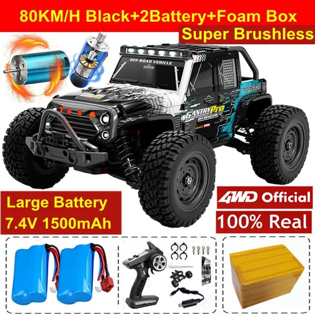 Toy off-road vehicle with accessories