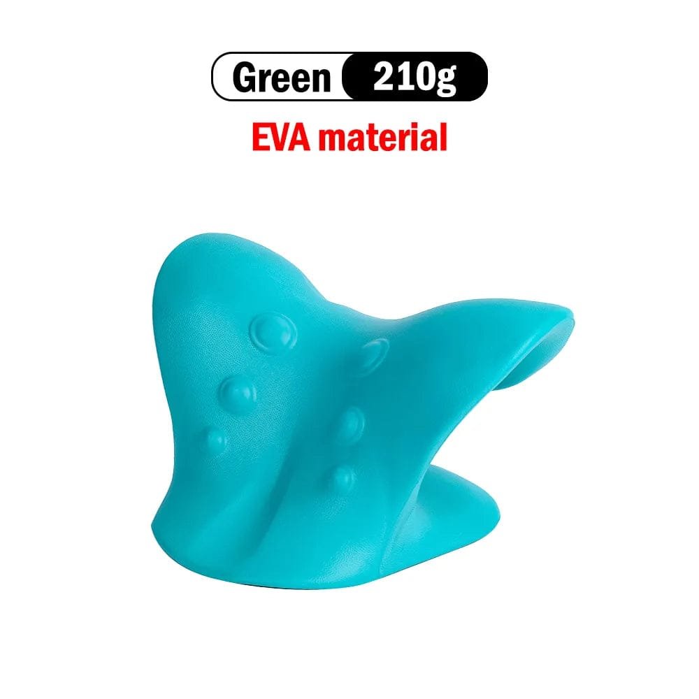 Neck & Shoulder Relaxer Stretcher - Cervical Traction Pillow - EVA-Green image