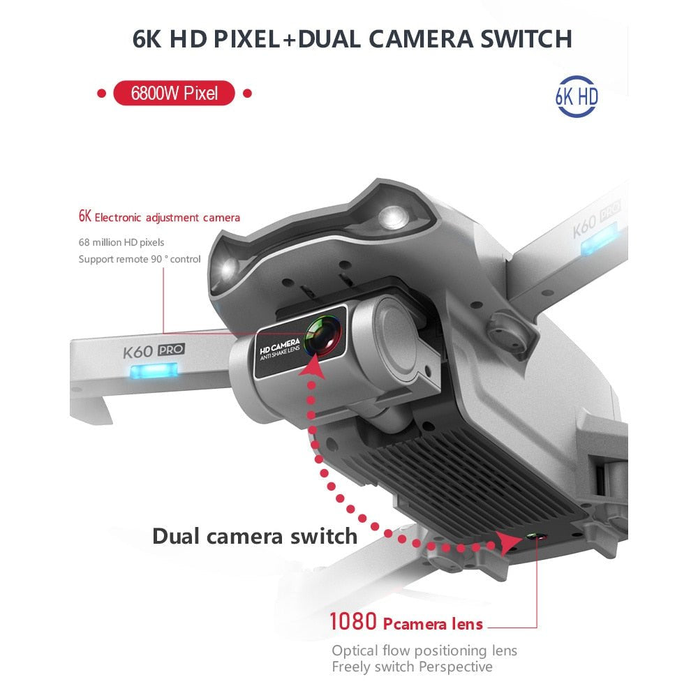 K60 Pro GPS Drone with Professional 6K Dual Camera Brushless Motor Foldable Quadcopter Long Battery Life image 1
