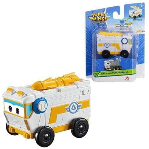 Toy vehicle with 'Super Wings' packaging on a white background