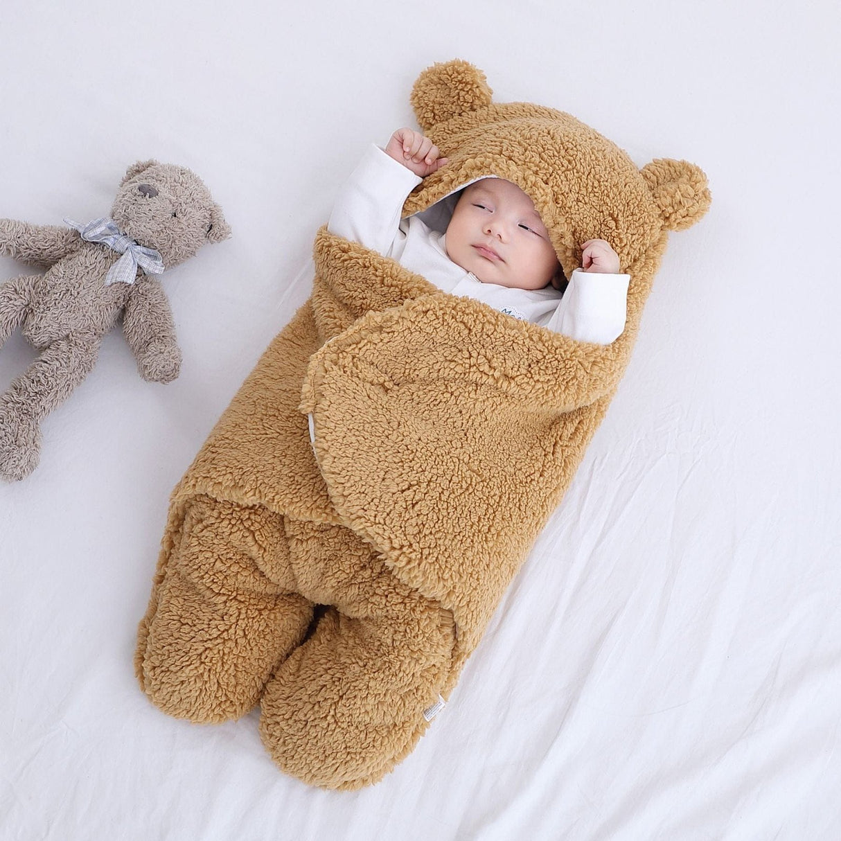 Thick Fleece Newborn Sleep Bag with Cotton Lining image
