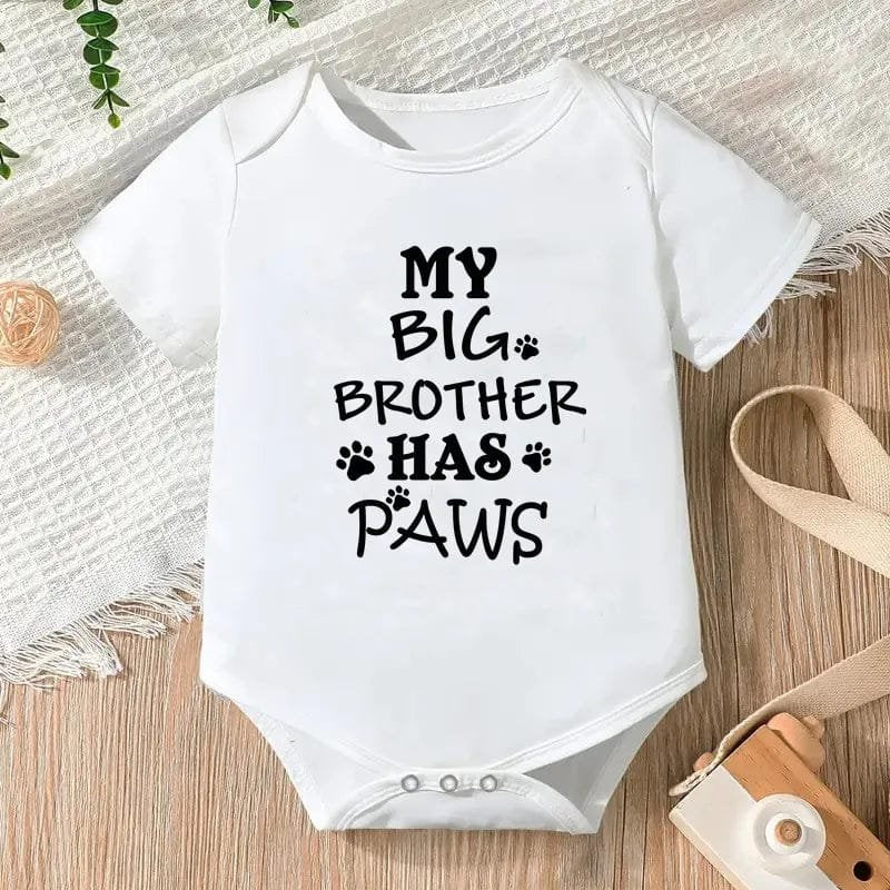 Newborn Letter Print Romper - Unisex 0-12M image