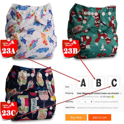 Baby Washable Reusable Cloth Pocket Nappy Diaper - 23, B image