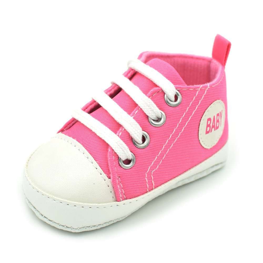 Classic Canvas Newborn Baby Boys Girls First Walkers Toddler Soft Sole Anti-slip Shoes image