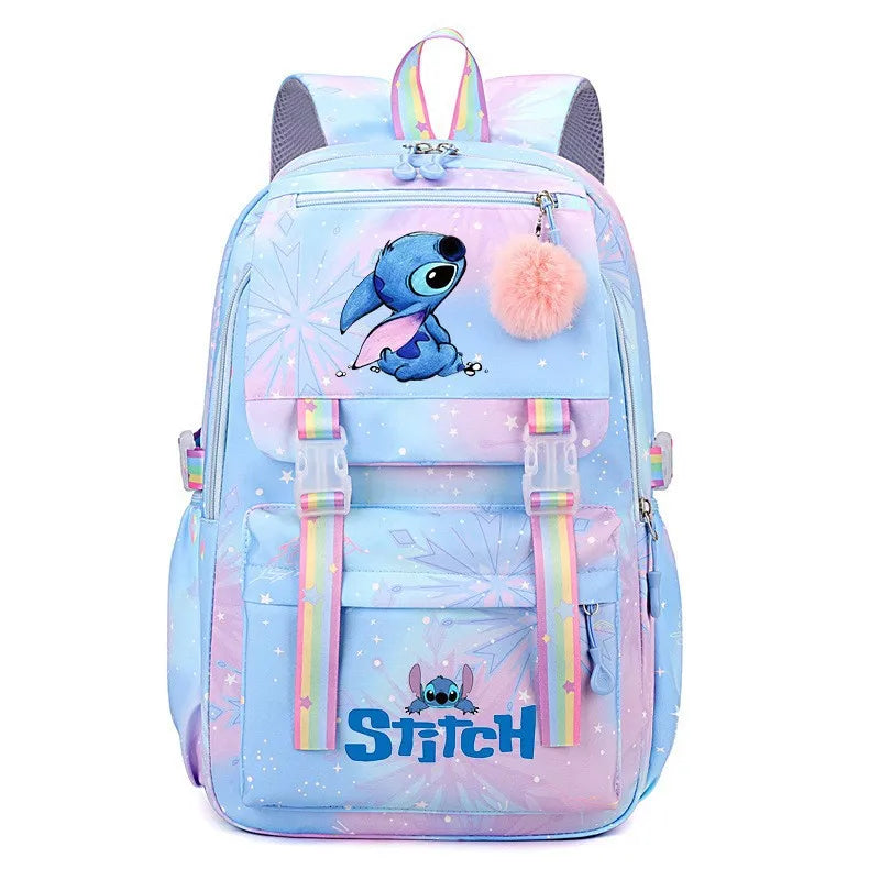 Backpack with a cartoon character.