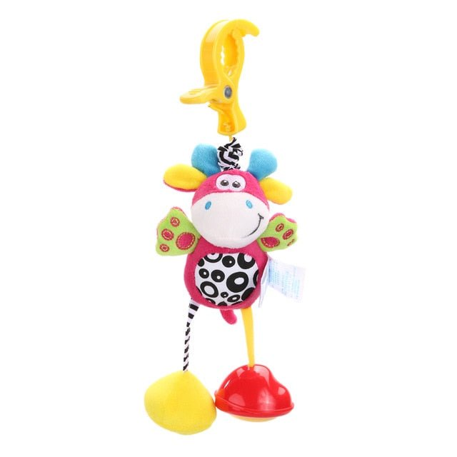 Colorful baby toy with a monkey design.