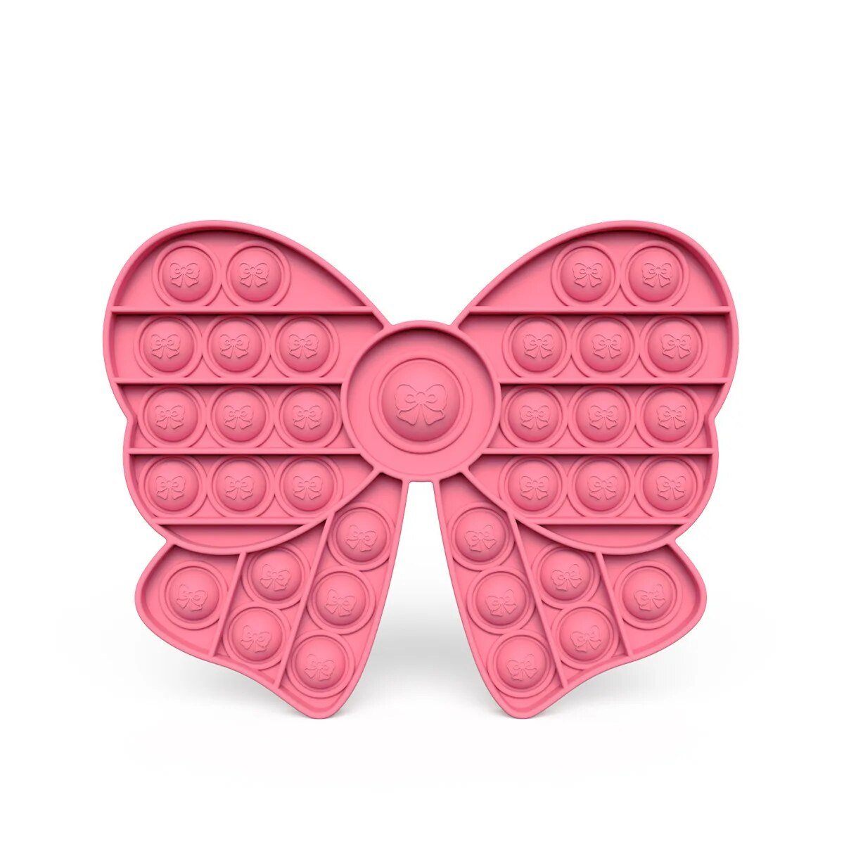 Pink bow-shaped pop-it fidget toy