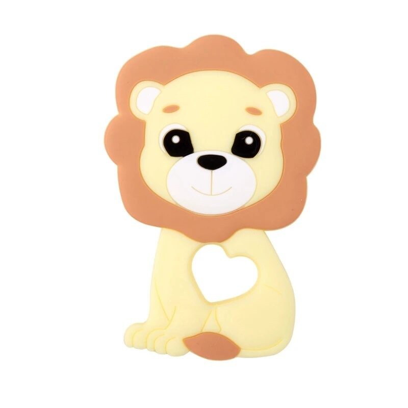 1PC Turtle Silicone Teether - Food Grade, Baby-Safe - Candy Yellow Lion image