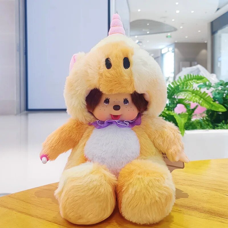 Plush toy with a unicorn horn.