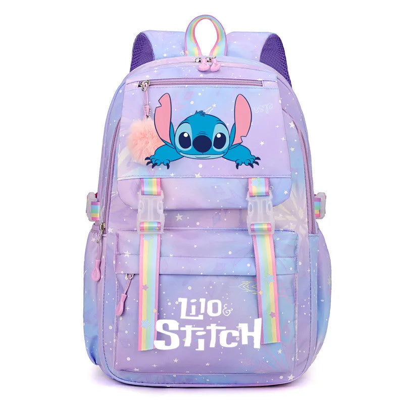Backpack with a cartoon character.