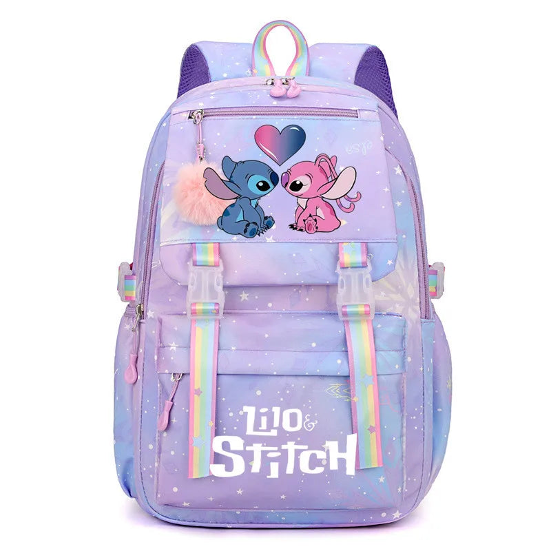 Backpack with Lilo and Stitch design.