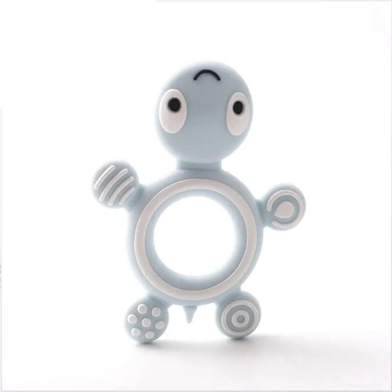 1PC Turtle Silicone Teether - Food Grade, Baby-Safe - Candy blue Turtle image