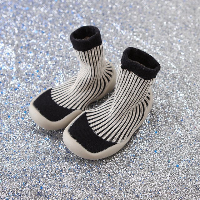 Kids Soft Rubber Sole Shoe Knit Booties Anti-slip image