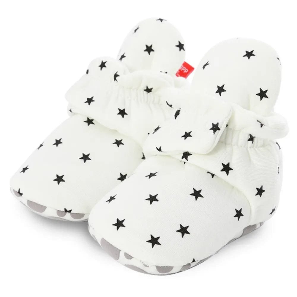 Star Newborn Socks Shoes - Soft, Anti-slip Booties for Infants image 1