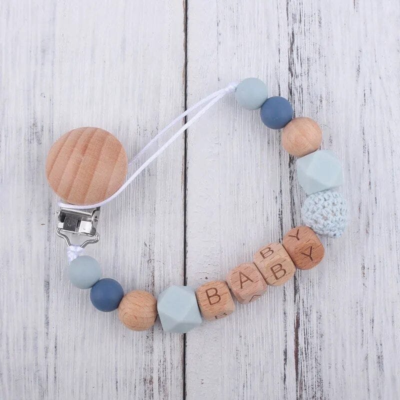 Personalized Baby Pacifier Clips & Teether - Custom Name, Newborn Gift - NO.2 image