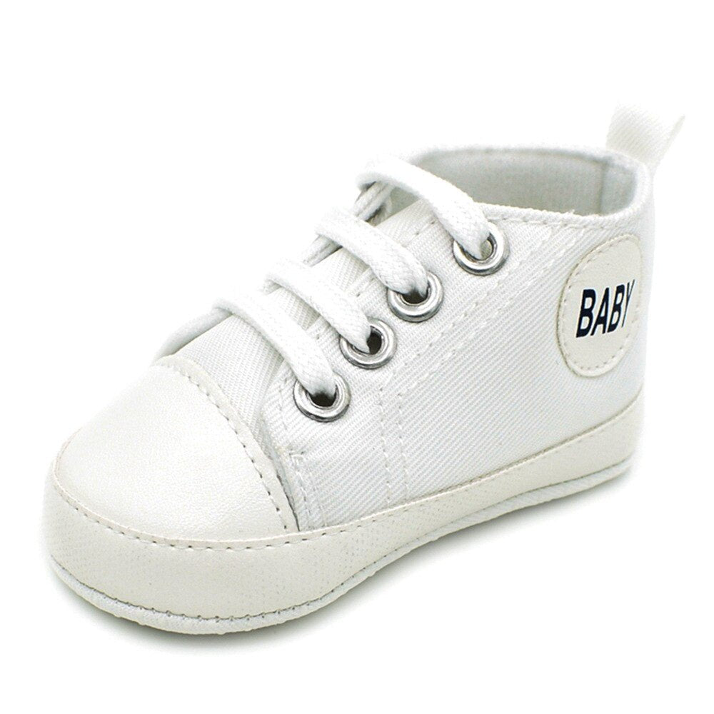 Classic Canvas Newborn Baby Boys Girls First Walkers Toddler Soft Sole Anti-slip Shoes image