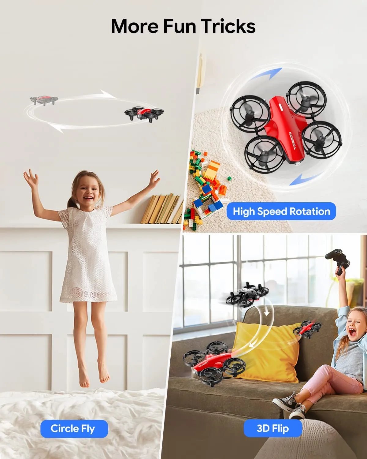 A24 Mini Battle Drone for Kids - Throw to Go, 3D Flip, Self Spin image 2
