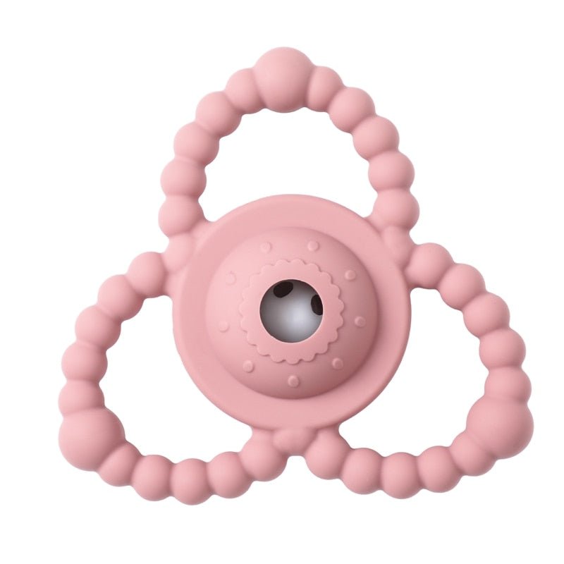 Pink baby teether.