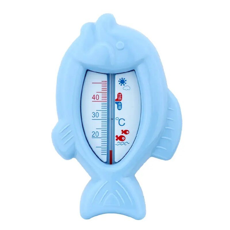 1pc Baby Bath Thermometer - Bear, Fish, Dolphin, Duck Design - SWJ-XiaoYu-Lan Se image