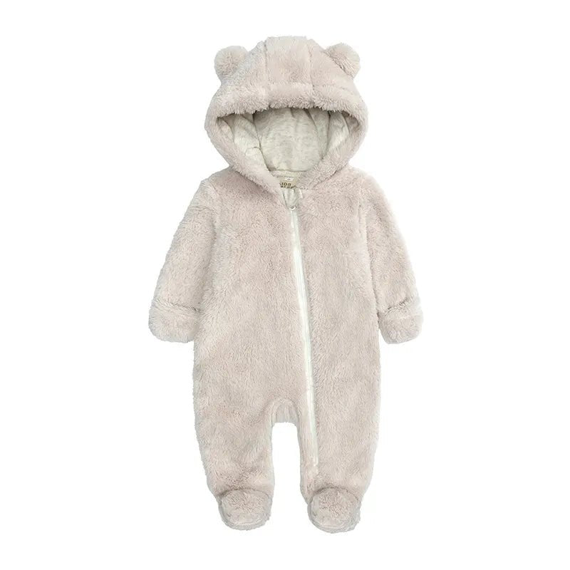 Cozy Bear-Themed Winter Jumpsuit for Newborns (0-12M) image 4