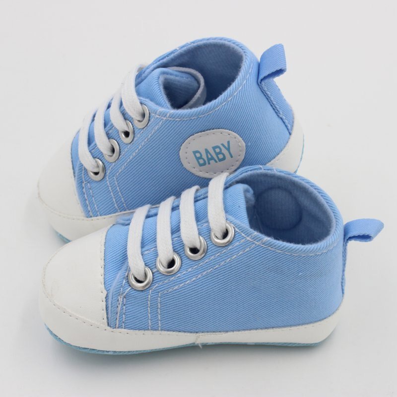 Classic Canvas Newborn Baby Boys Girls First Walkers Toddler Soft Sole Anti-slip Shoes image 1