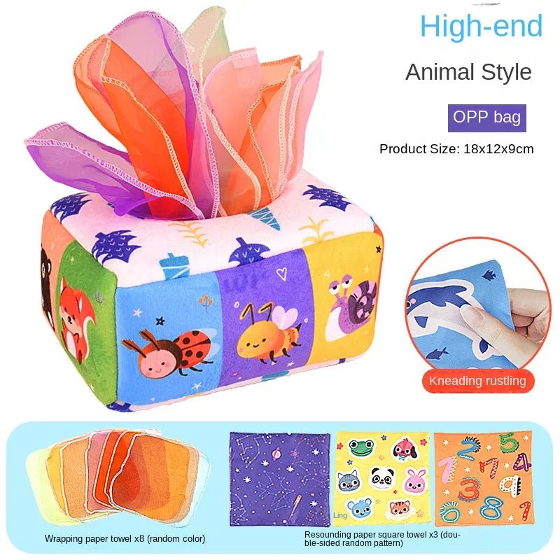 Montessori Magic Tissue Box - Sensory & Learning Toy for Baby Finger Exercise image 3