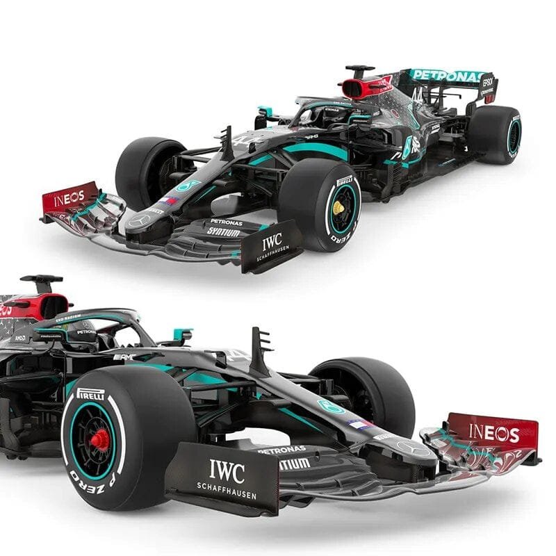 Two Formula One cars.