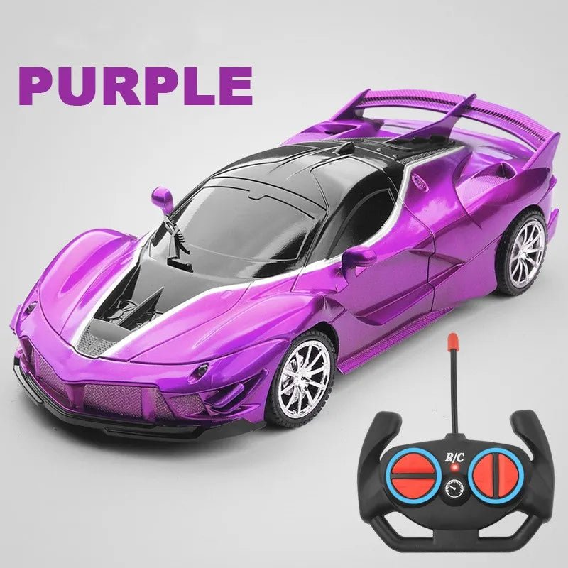 Purple toy car with remote control
