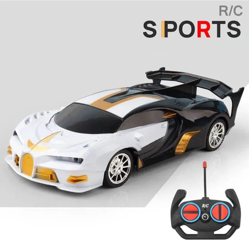 Radio-controlled sports car with remote control