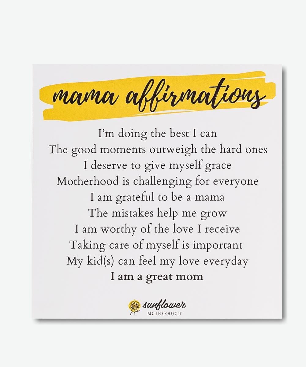 Mama affirmations card with text
