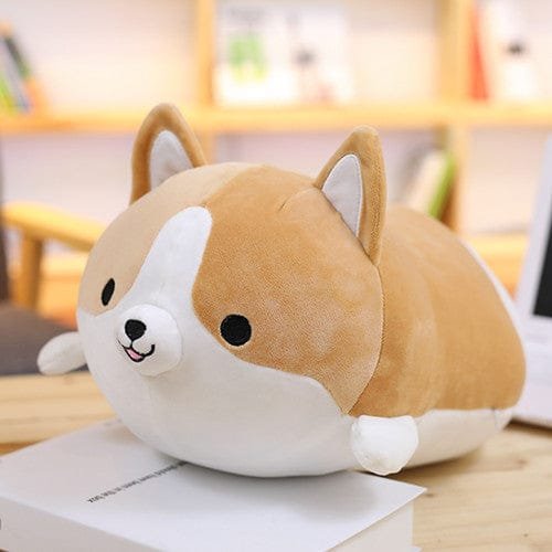 Corgi-shaped soft plush toy.