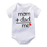 MAMA + DAD=ME Love Print Bodysuit 0-24M Cotton Romper image 7