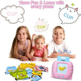 Children playing with educational toys that teach them to say 'cup'.