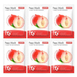 Six packages of Efero Foot Mask with peach illustrations on a white background