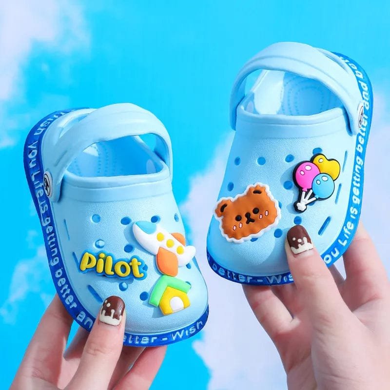 Summer Kids Hole Sandals - Anti-Skid Cartoon DIY Design image