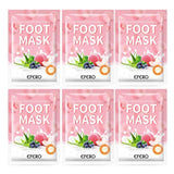Six packages of EFCERO foot mask on a white background