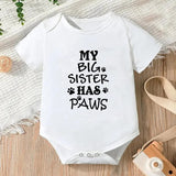 Newborn Letter Print Romper - Unisex 0-12M image