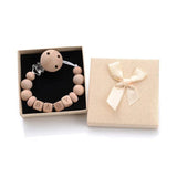 Personalized Baby Pacifier Clips with Name - Silicone Beaded Chain - Color 12 image