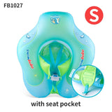 Children's inflatable snorkel vest with seat pocket on a white background