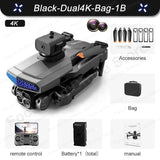 New D6 Mini Drone - 8K Camera, Obstacle Avoidance, Foldable Quadcopter Gift - D6-Black-4K-Bag image